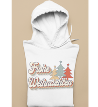 Lade das Bild in den Galerie-Viewer, FROHE WEIHNACHTEN RETROSTYLE  - UNISEX ORGANIC HOODIE
