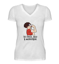 Lade das Bild in den Galerie-Viewer, SEI FRECH WILD &amp; WUNDERBAR V-NECK DAMENSHIRT
